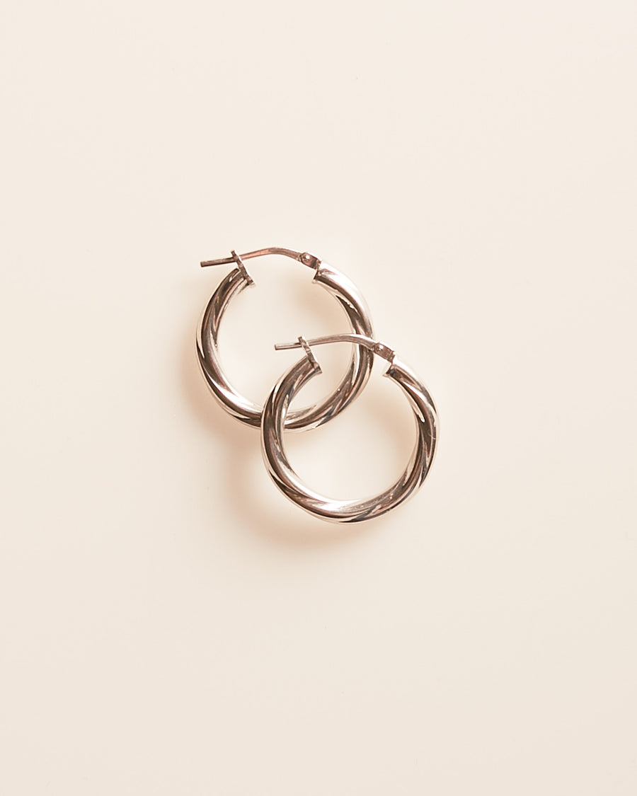 Silver Twirl Earrings