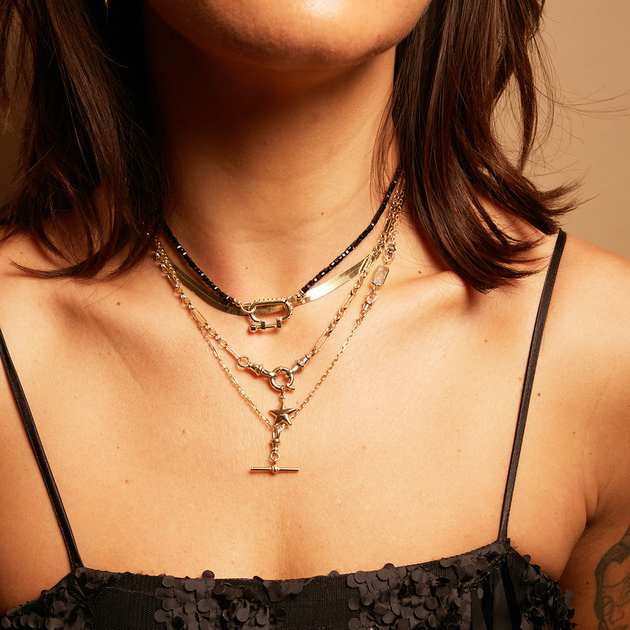 Black Glitter Necklace