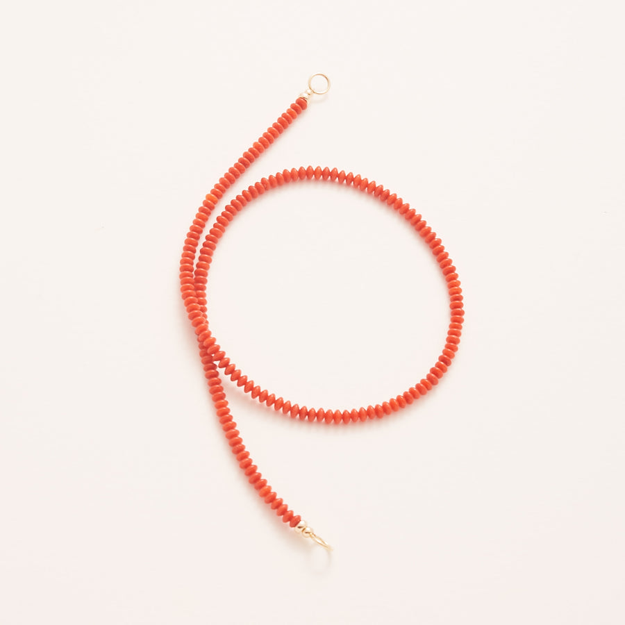 Coral disc necklace